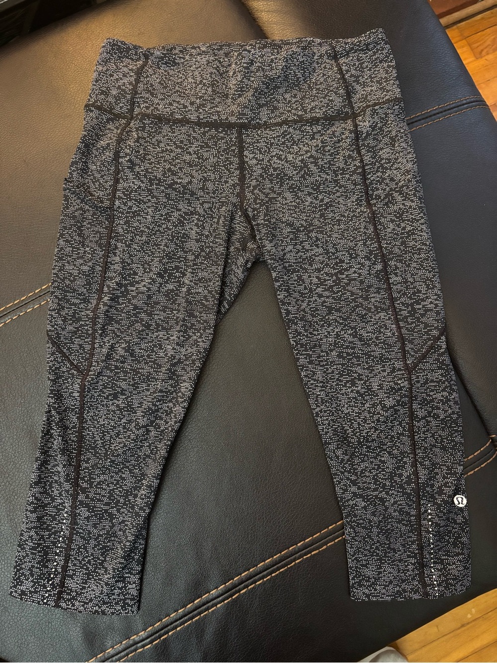 lululemon Black White Dot-Print Leggings